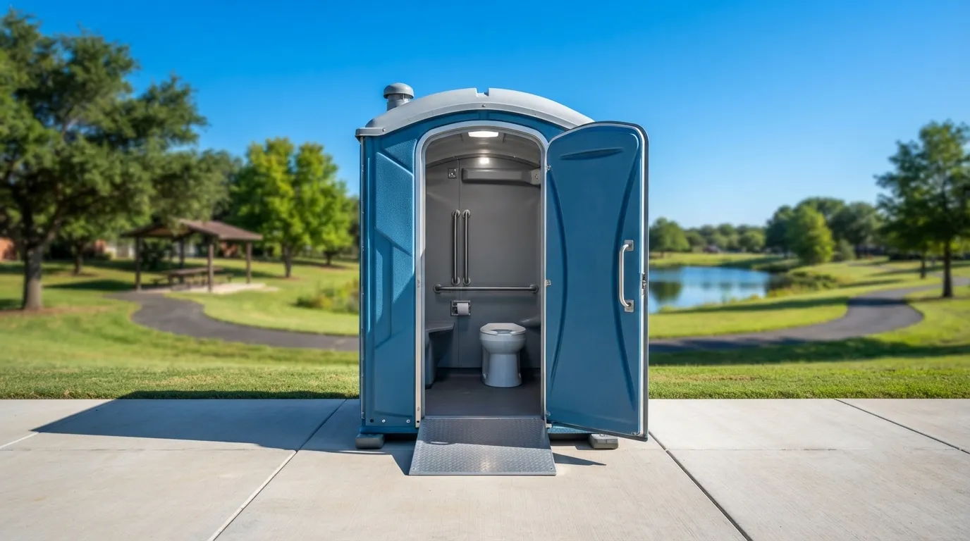 ADA accessible porta potty from our Alameda fleet